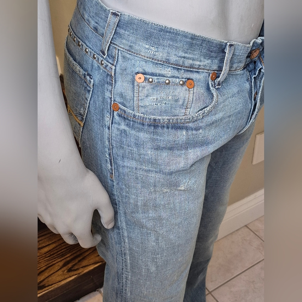Guess Falcon Low Rise Bootcut Jeans with Vintage Distressing - Picture 7 of 13
